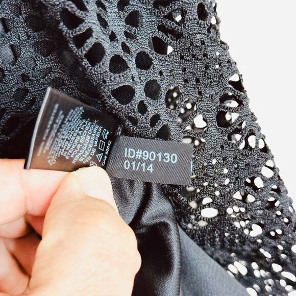 Express Cocktail Party Dress XS Spaghetti Strap V-Neck  Eyelet Lace Sun Dress - Picture 9 of 9